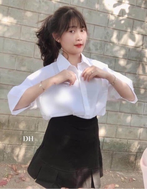 văn đức fashion- Áo sơ mi trắng nữ, áo kiểu nữ đi học thời trang ,fom đẹp
