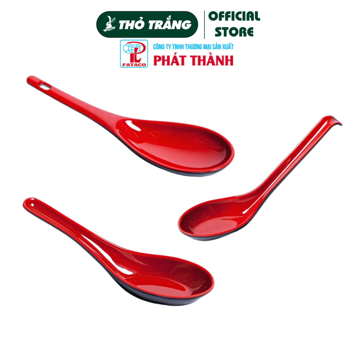 Muỗng Cơm Đỏ Đen nhựa Melamine Fataco Việt Nam