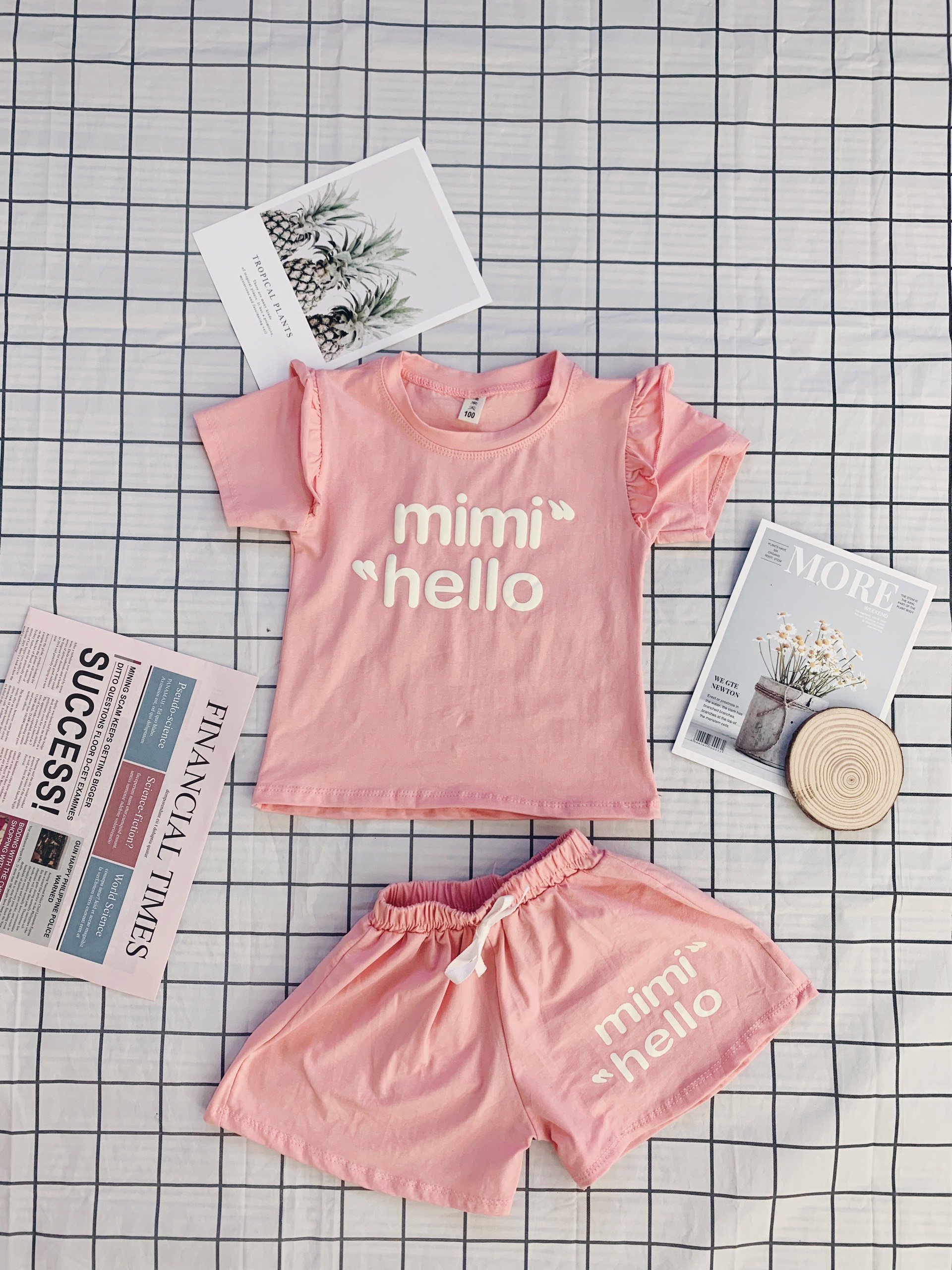 Set cotton bé gái mềm mịn, bộ bé gái dễ thương