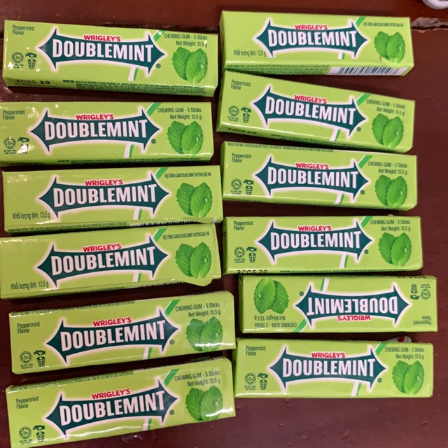 Kẹo Hương Bạc Hà Doublemint Wrigley's thanh 13,5g