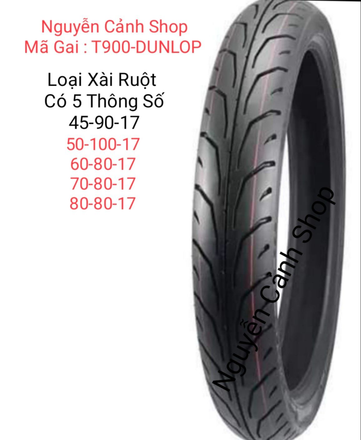 Vỏ Camel DUNLOP 45-50-60-75-80-90-100-17 in-CHEETAH-CMI