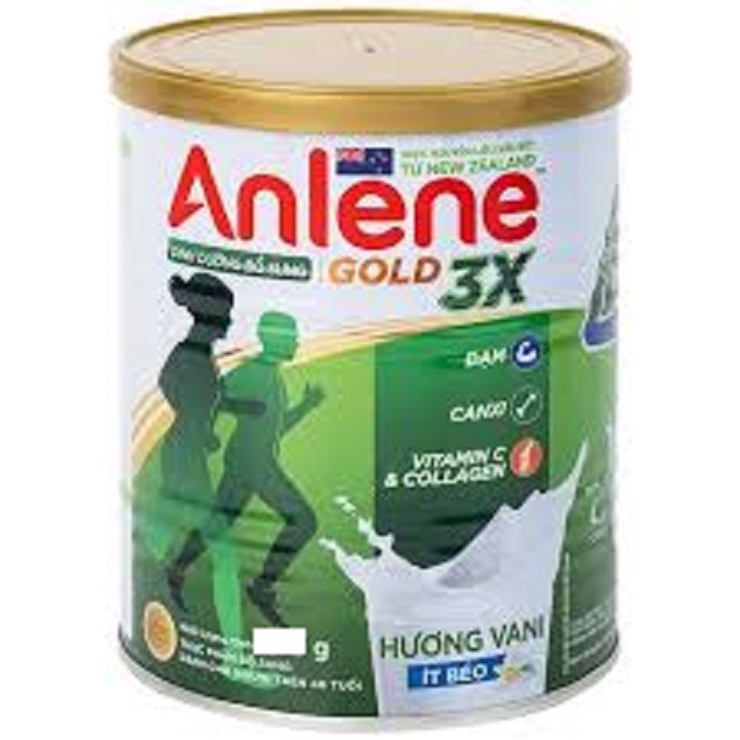 [HCM]Sữa bột Anlene Gold 3X lon 800g hương vani, trên 40 tuổi