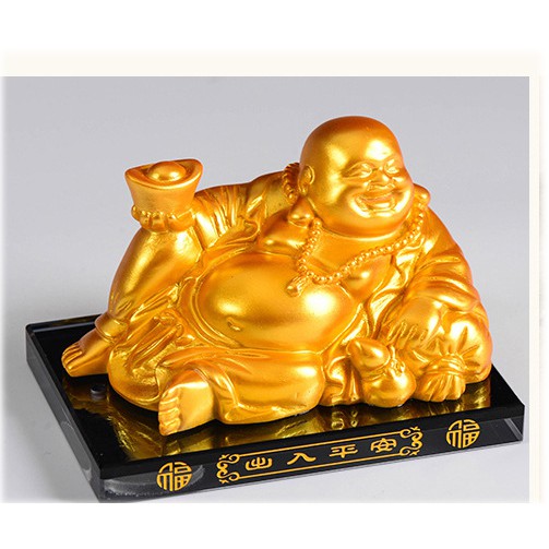 [HCM]Tượng Phật Di Lặc bằng đá de xe ô tôTượng Phật Di Lặc Tay Cầm Thỏi Vàng Để Trong Xe Ô Tô phong thủy phát tài vận may phát tài.