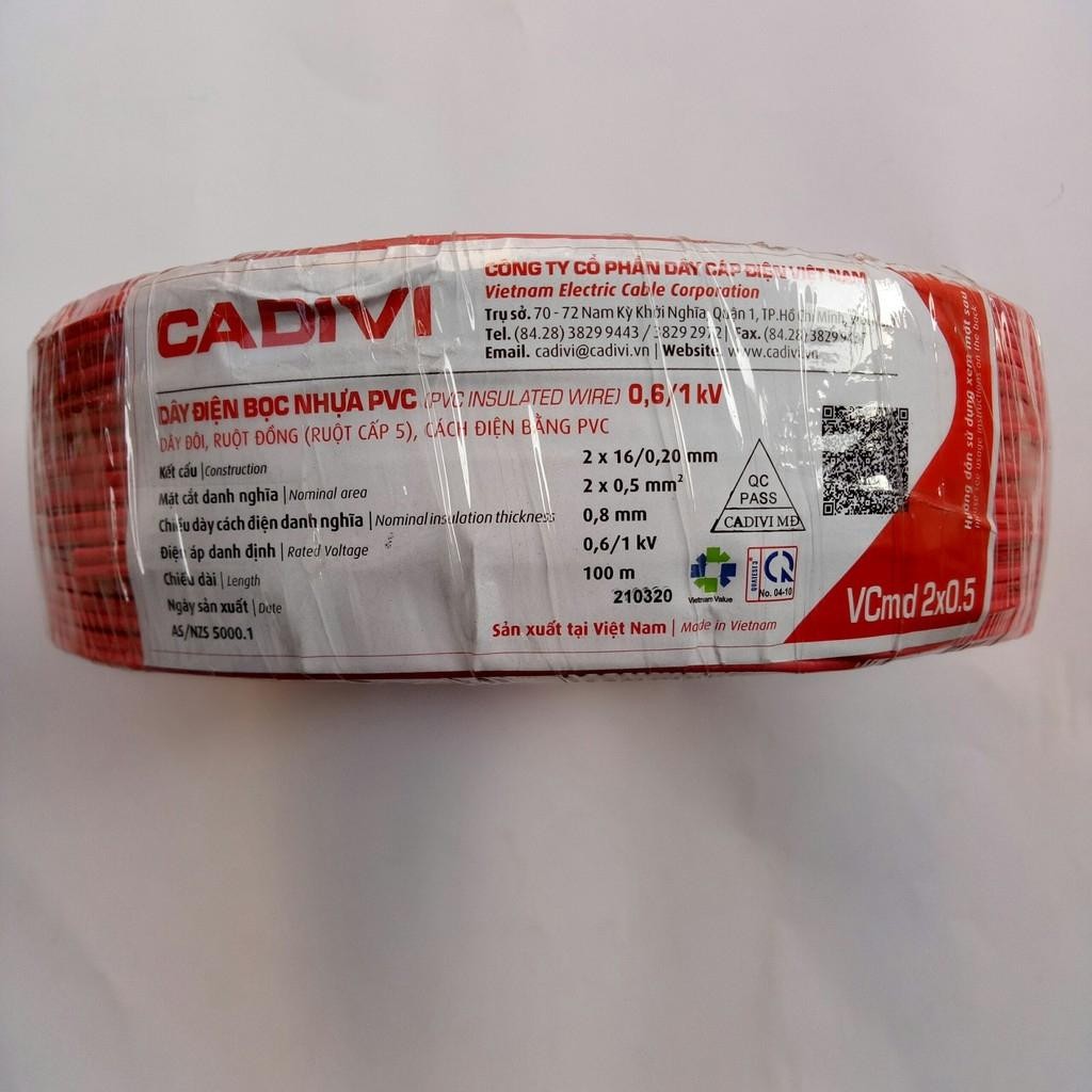Dây điện đôi cadivi 2x0.5mm,2x0.75mm,2x1mm(bán lẻ theo 3 mét)