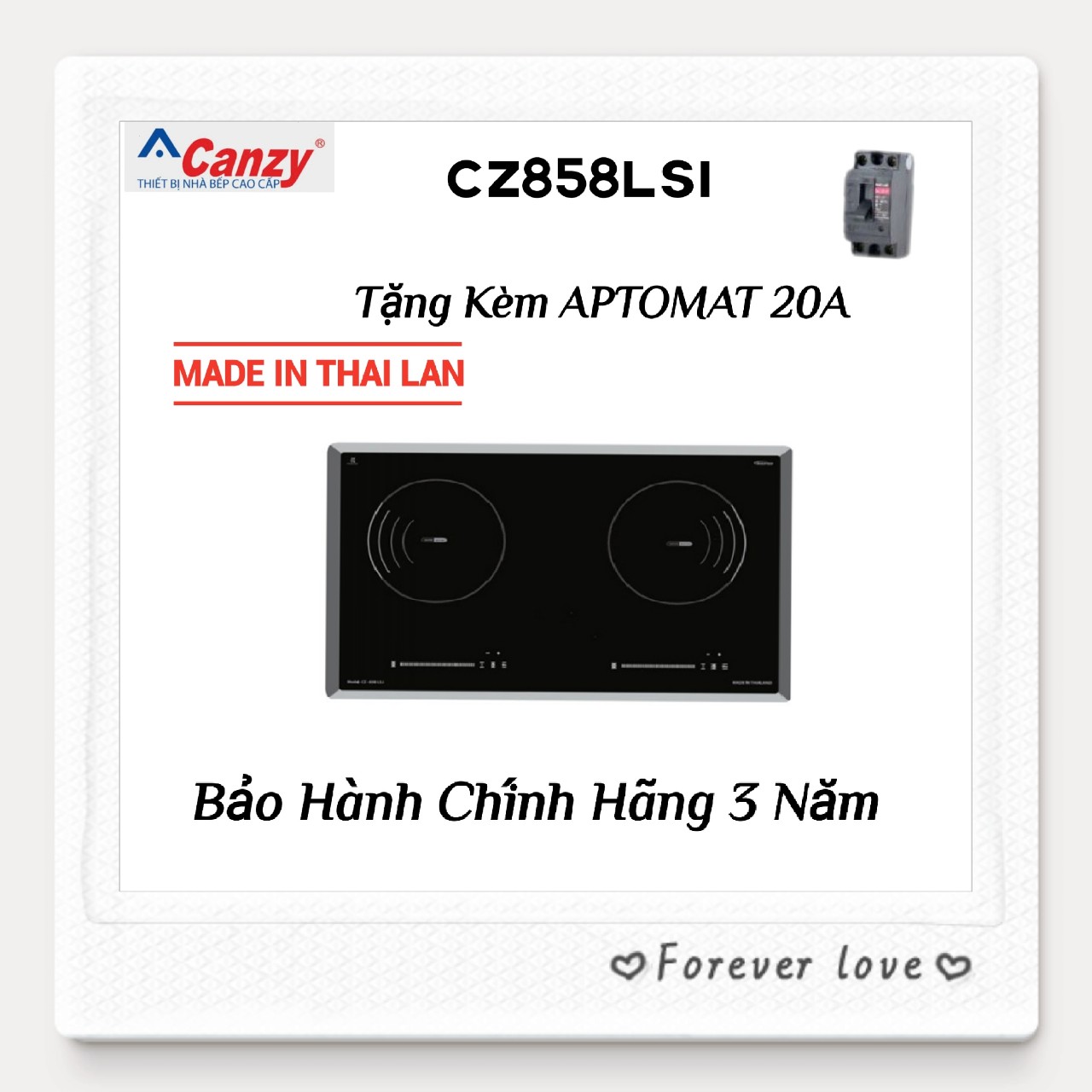 Bếp từ đôi nhập khẩu nguyên chiếc thái lan canzy cz858ls.i