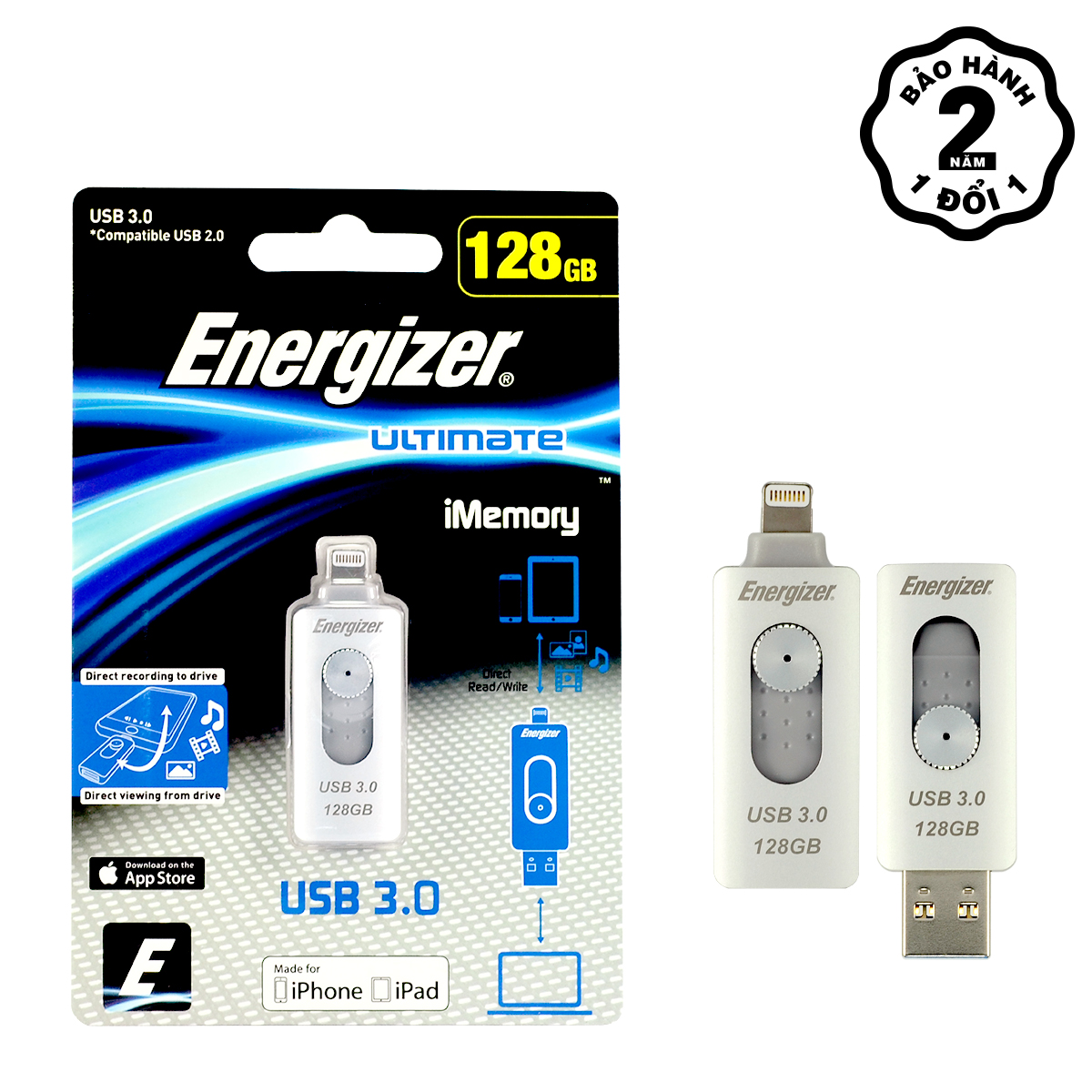 Usb 128gb lightning otg energizer ultimate - fotl3u128r