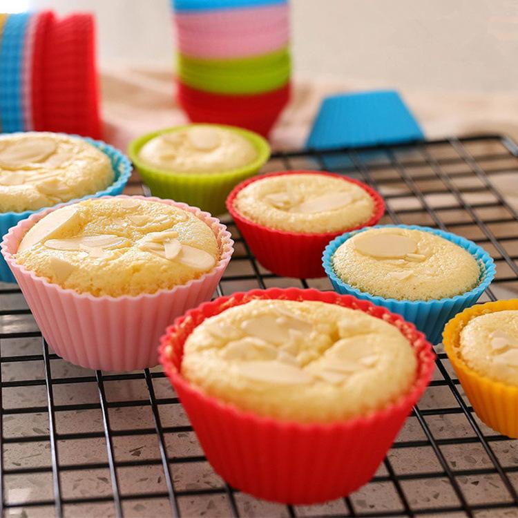 PVN50526 Set 6 khuôn làm bánh silicon, khuôn cupcake làm muffin, dụng cụ làm bánh, đồ ăn dặm cho bé