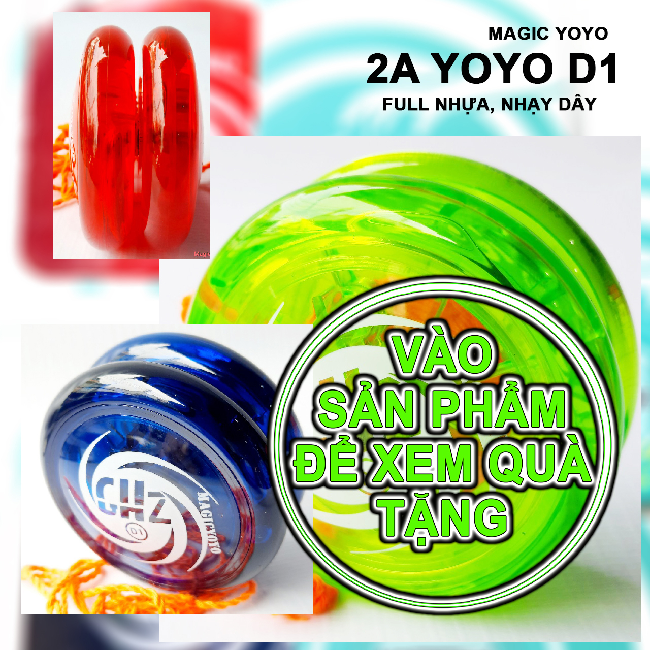Clip test đóng hàng, yoyo 2a magic nhựa d1 nhạy dây