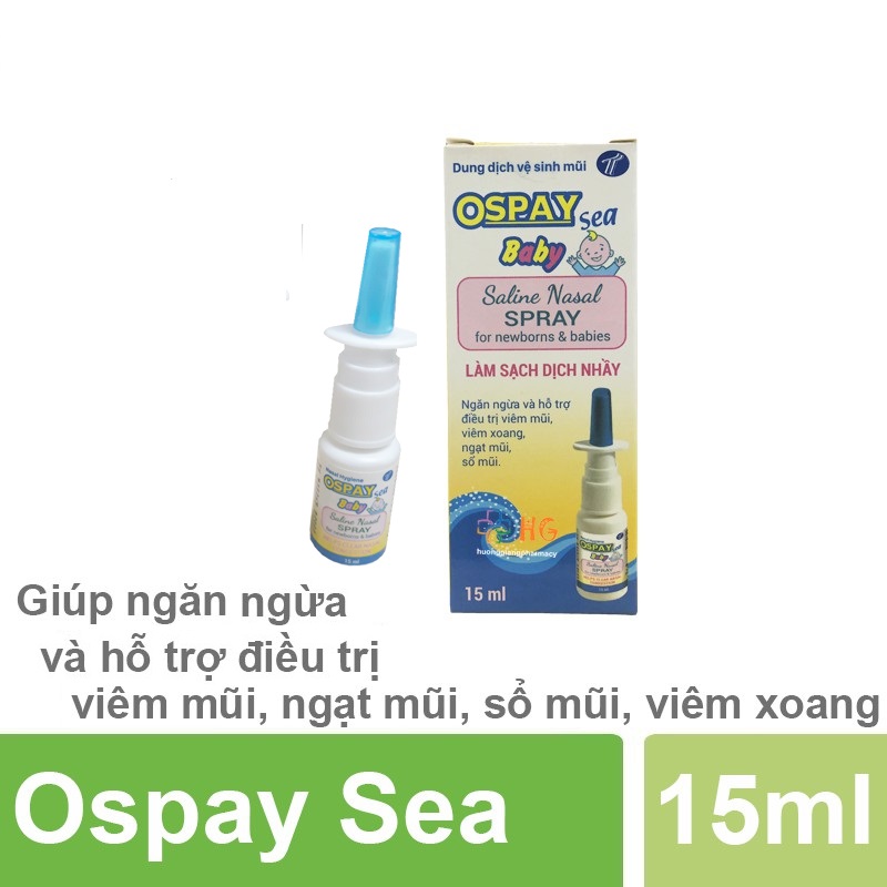 Dung dịch vệ sinh mũi Ospay sea Baby chai xịt 15ml