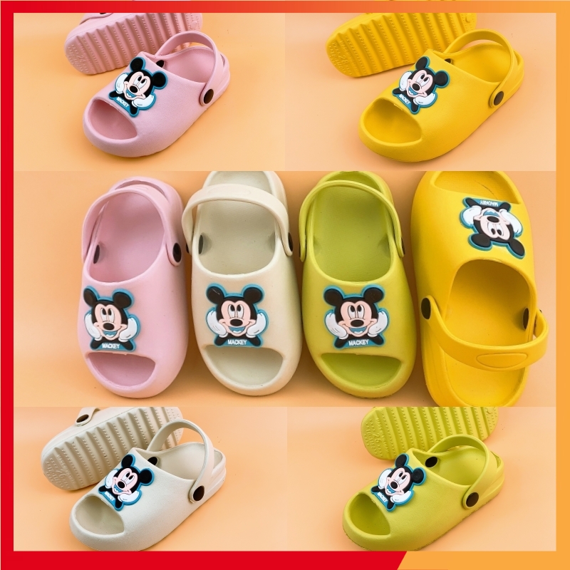 Dép sục hình mickey cho bé, siêu mềm nhẹ, chống trơn trượt nhiều màu