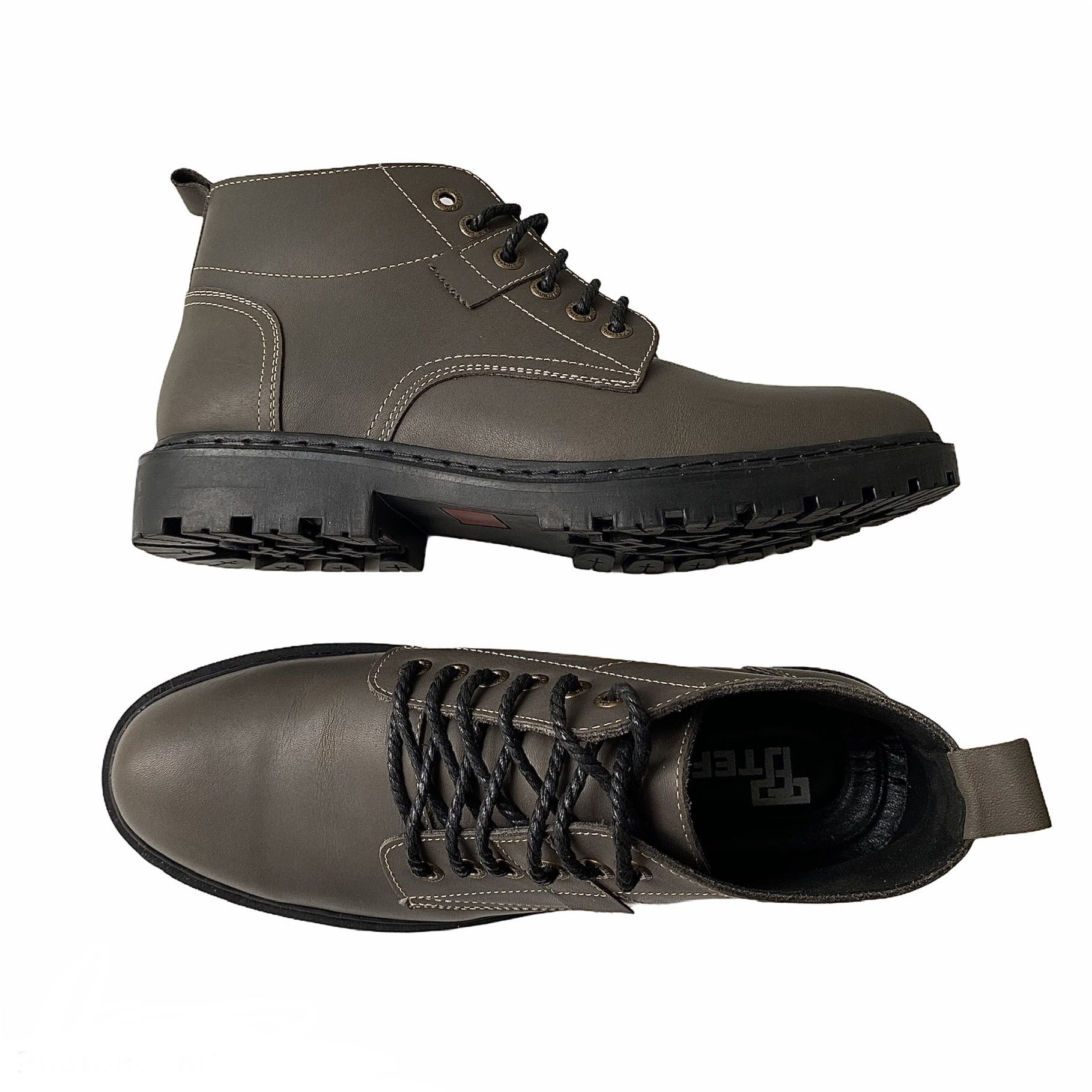 Giày Boots Nam Cổ Lửng Da Bò Thật TEFOSS HN611 Cao Cấp Sành Điệu màu xám size 38-44