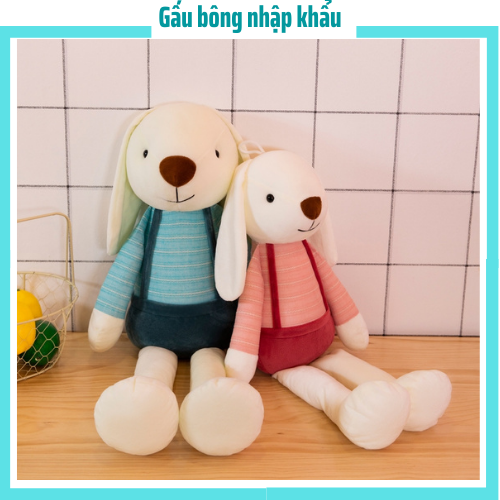Gấu bông Thỏ cute tai dài đáng yêu làm quà tặng cho bé, trang trí sofa, bàn học, bàn làm việc.