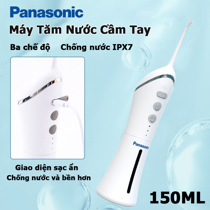 Panasonic Máy tăm nước cầm tay có 2 đầu vệ sinh chăm sóc răng miệng, tiện lợi dễ dàng vệ sinh,làm sạch răng miệng nhanh chóng,Tăm Nước Vệ Sinh Răng Miệng Hàng Chính Hãng