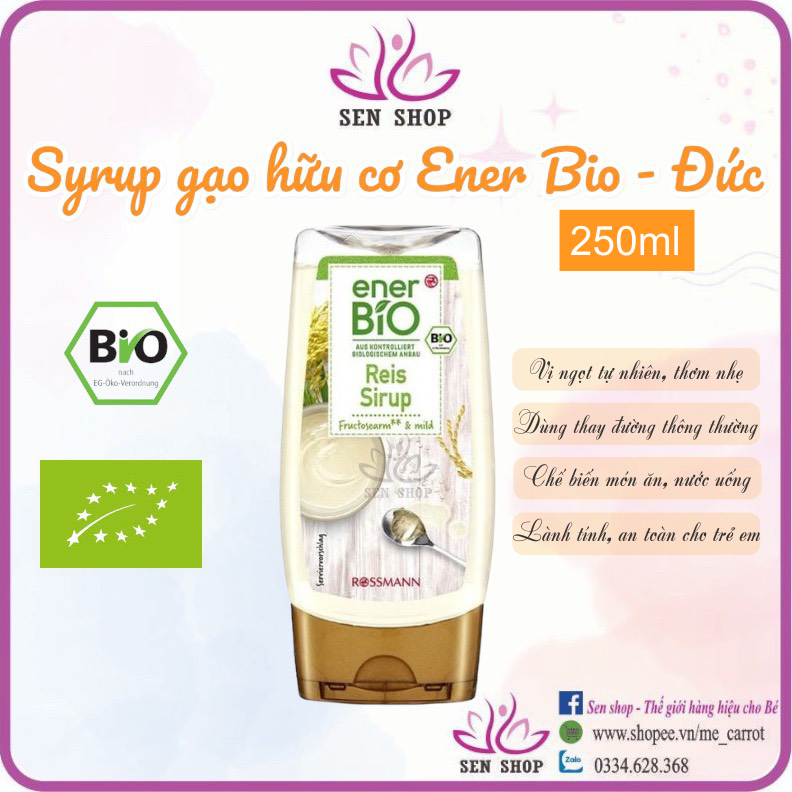 Syrup đường gạo hữu cơ Ener Bio - 250ml