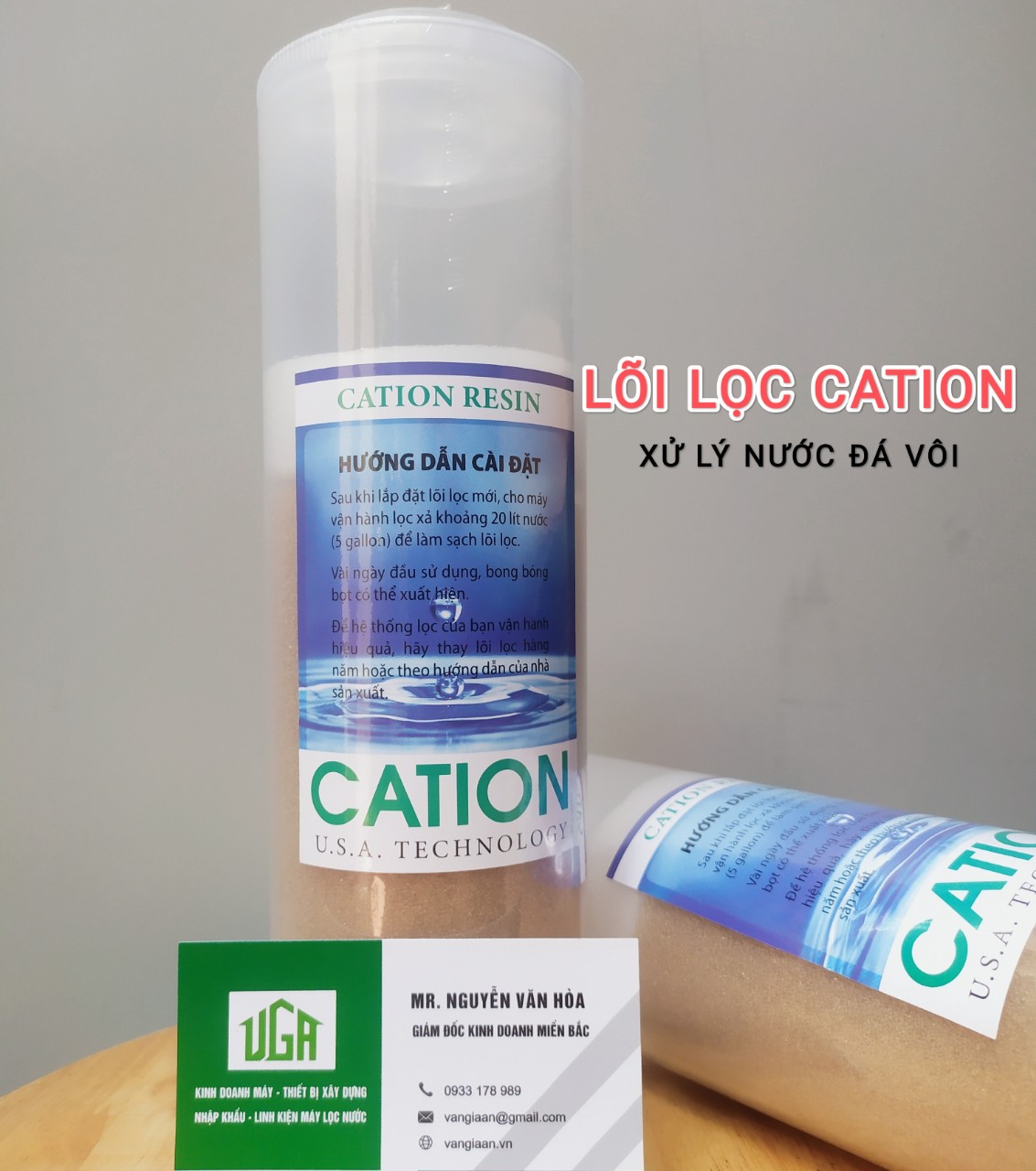 Lõi lọc nước số 2 cation khử đá vôi đầu nguồn 10 inch - hoakarofi