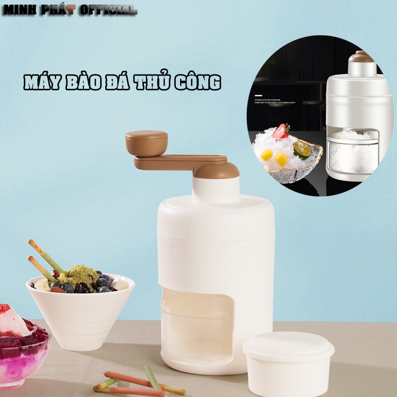 Máy xay đá bào bằng tay, máy xay đá bào quay tay bằng máy, máy nghiền đá mini, máy nghiền lắc tay, tặng bát đựng miễn phí