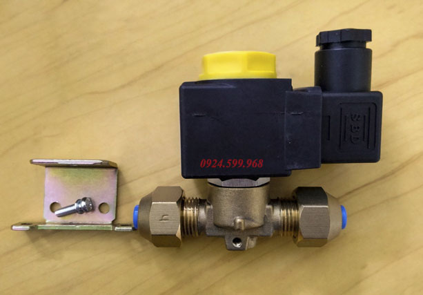 Solenoid Valve - Van điện từ phi 6 - Van điện từ kèm cuộn coil phi 6 - Van điện từ bằng đồng, phụ kiện kho lạnh