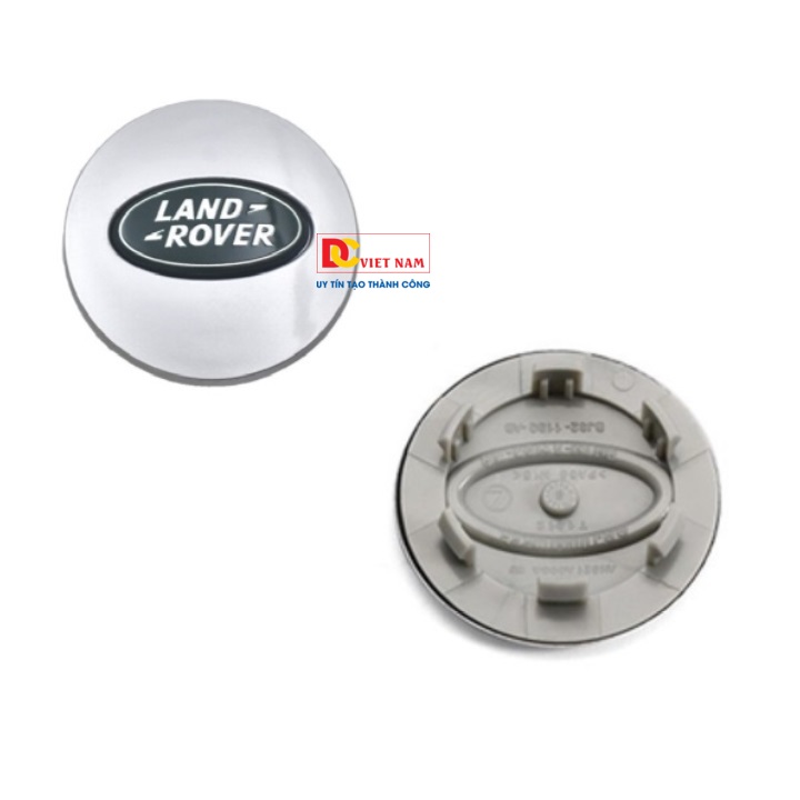 1 chiếc ốp lazang, logo chụp mâm bánh xe ô tô Land.Rover LR62 đường kính 62mm (Màu xanh - chữ bạc)