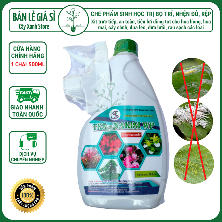 Chế Phẩm Sinh Học Trị Bọ Trĩ, Rệp Sáp, Nhện Đỏ, Rầy, Sâu Cho Hoa Hồng, Cây Cảnh - Đã Pha Sẵn, Xịt Trực Tiếp, An Toàn  | Cây Xanh Store Phân Phối Hạt Giống Rau Củ quả, Xơ Dừa Nén, Mùn Dừa Nén, Phân Bón Hữu Cơ