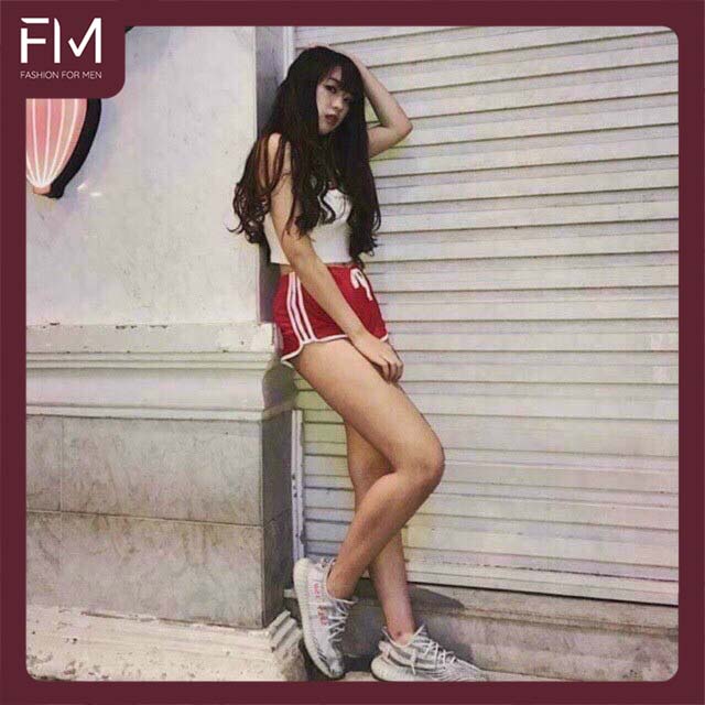 Quần short nữ 3 sọc cá tính, chất thun co giãn, thoải mái - FORMEN SHOP - FMHN007