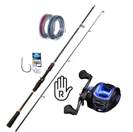 Bộ Cần Câu Cá Carbon Chất Lượng Cao 1.65M/1.8m, Máy Câu Tay Trái/Phải Cao Cấp, Dây Câu, Lưỡi Câu, Băng, Như Hình Ảnh Hiển Thị