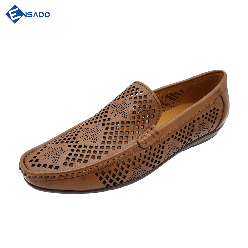 Giày mọi hè giày mùa hè nam da bò thật đẹp cực thoáng ensado mh3016