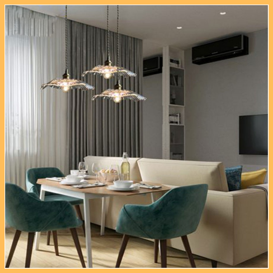 Đèn thả trần trang trí phòng ăn phòng khách , đèn thả trần đơn hình hoa cúc T15