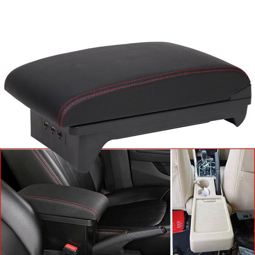 Hộp tì tay theo xe Xpander thấp mẫu 7 cổng UBS 2 màu đen, ghi