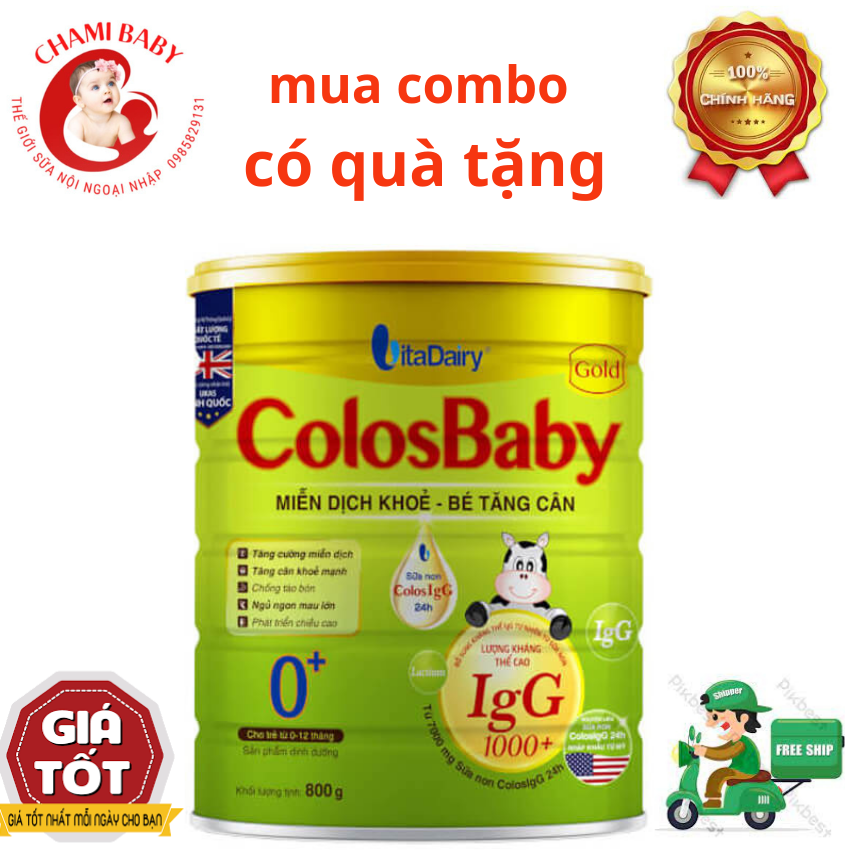Sữa Colosbaby Gold IQ 0+ 800g 0-12 tháng tuổi Miễn dịch khỏe, Bé thông