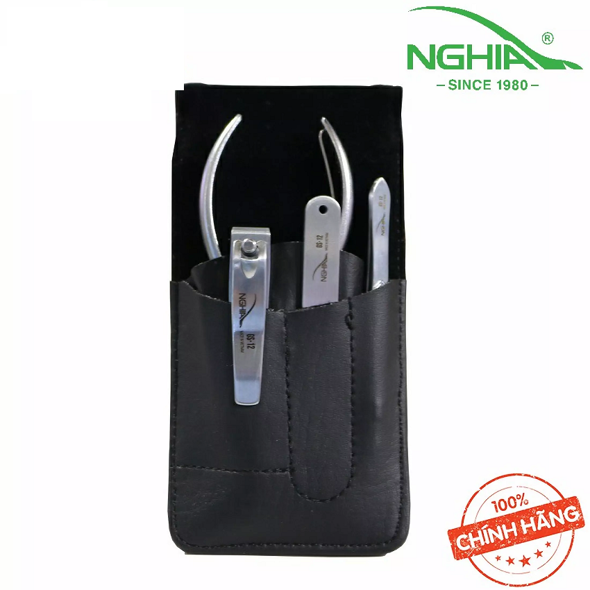 [FreeshipMAX] [THÔNG DỤNG] Bộ sản phẩm quà tặng GS-12 PT Kềm Nghĩa cho cuộc sống luôn có Nghĩa Thép không gỉ (Inox), an toàn cho người dùng Kềm cắt da, Bấm móng nhỏ, Dũa inox, Nhíp