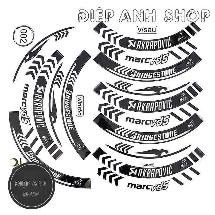 Tem vành bản to BRIDGESTONE - MS002 - Tem dán vành