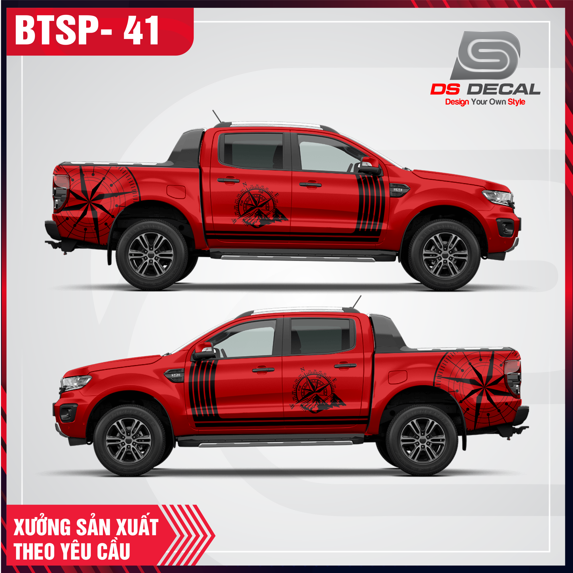 Tem xe ranger mẫu 042 - tem xe bán tải đẹp - ds decal