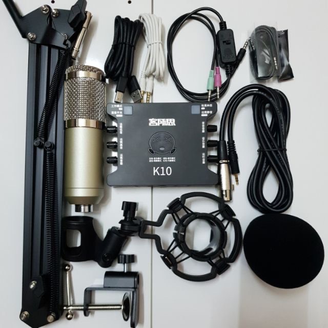 combo bộ livestream suond card xox k10 BẢN 2020 hoặc ks108 mic bm900 chân kẹp màng lọc dây live ma2 bh 6 tháng lỗi đổi mới