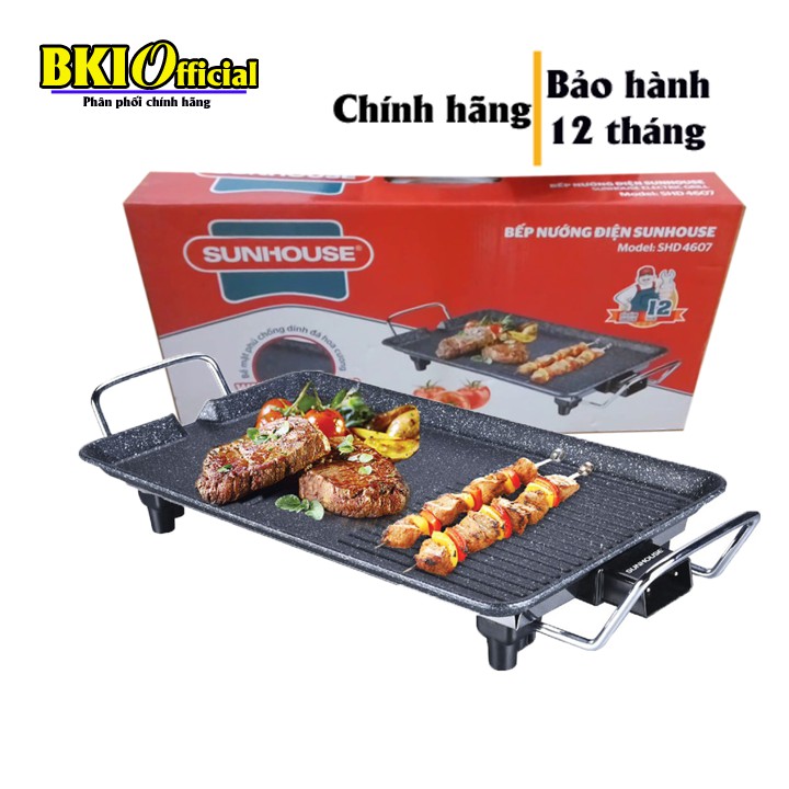 [GIAO NHANH 2H]Bếp nướng điện SUNHOUSE SHD4607-Bữa ngon cho gia định bạn-có chế độ ngắt tự động.
