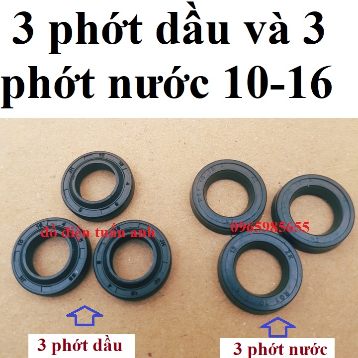 Phớt máy rửa xe mini 10-16 | Bộ phớt máy rửa xe mini | Bộ phớt máy rửa xe áp lực cao | bộ đầu bơm máy rửa xe