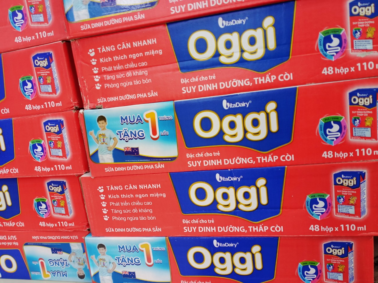 sữa bột pha sẵn oggi gold 110ml *48 hộp date mới nhất