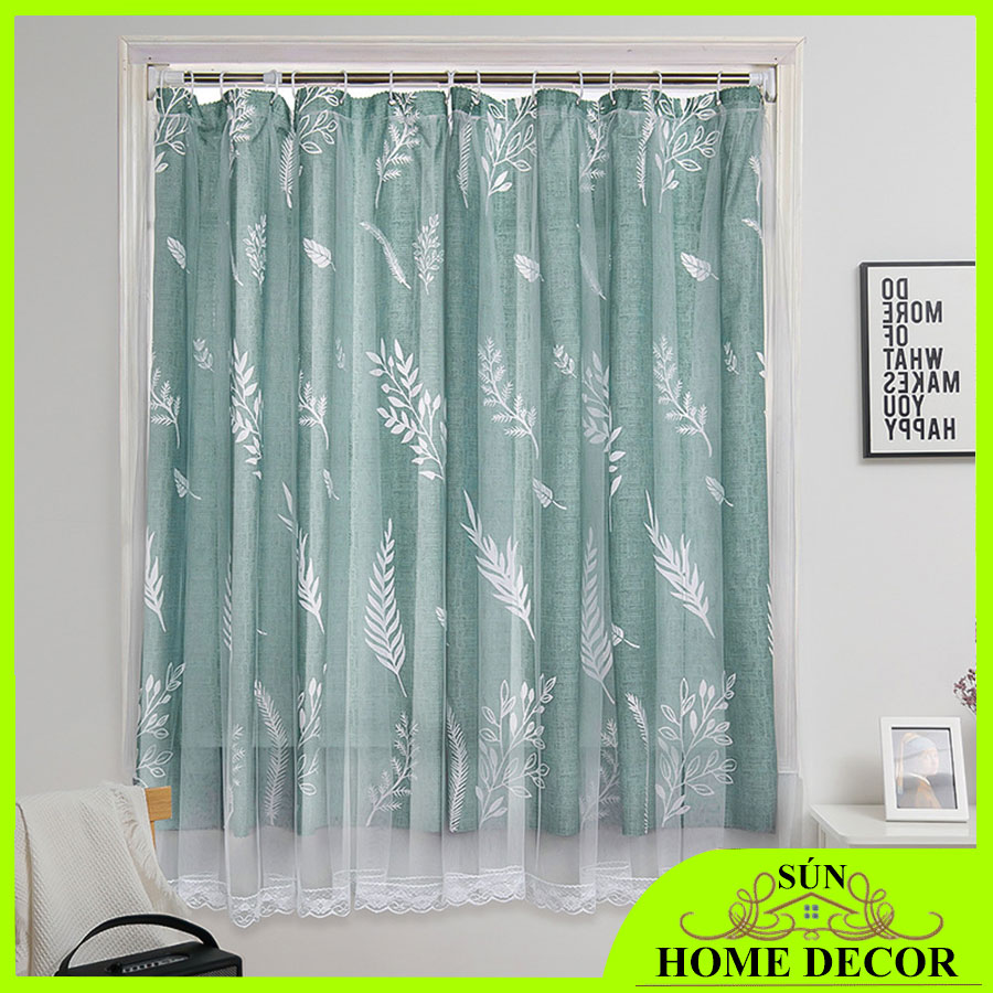 [HÀNG SẴN- MẪU ĐẸP] Rèm cửa dán tường 2 lớp rèm cửa chống nắng dán tường DECOR trang trí phòng khách phòng ngủ siêu đẹp