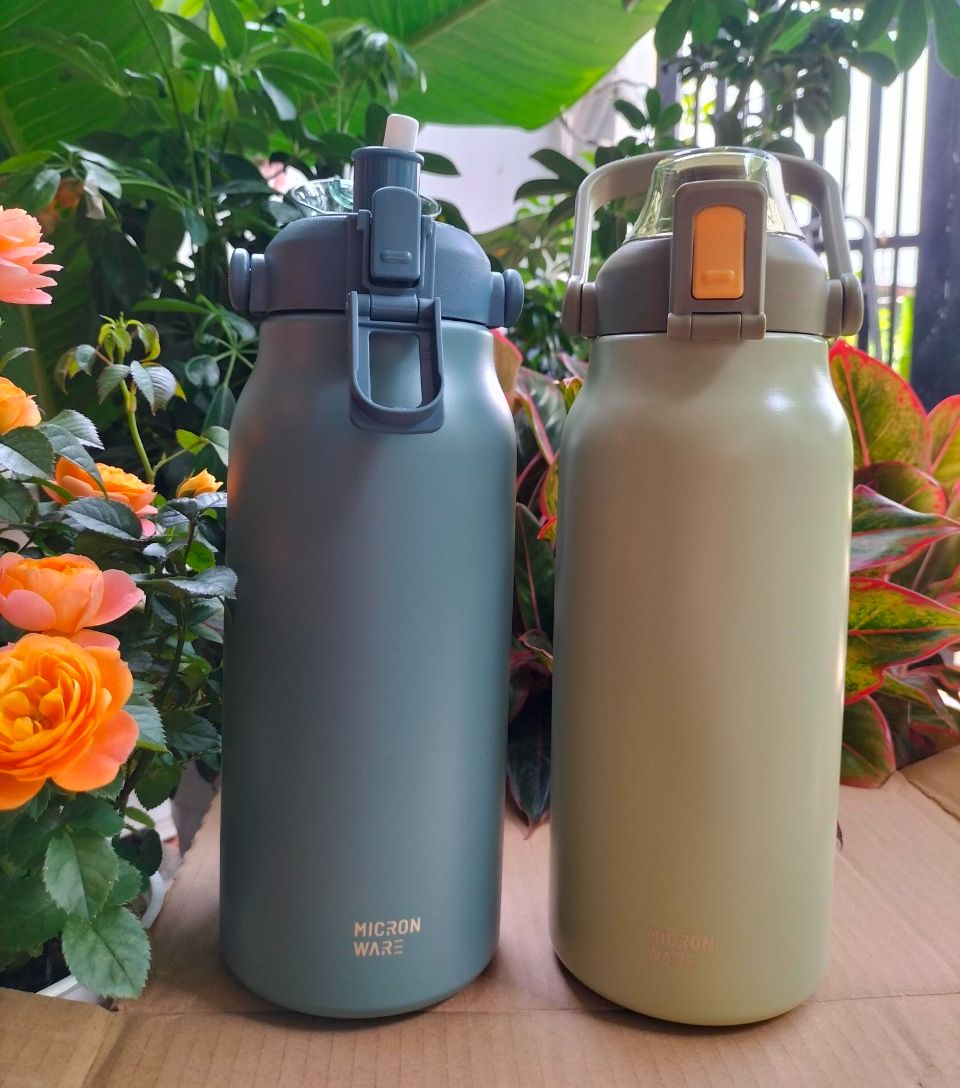 Bình giữ nhiệt inox 316 micron ware super lock 1,7 lít, s145 3 màu: xanh dương / xanh rêu