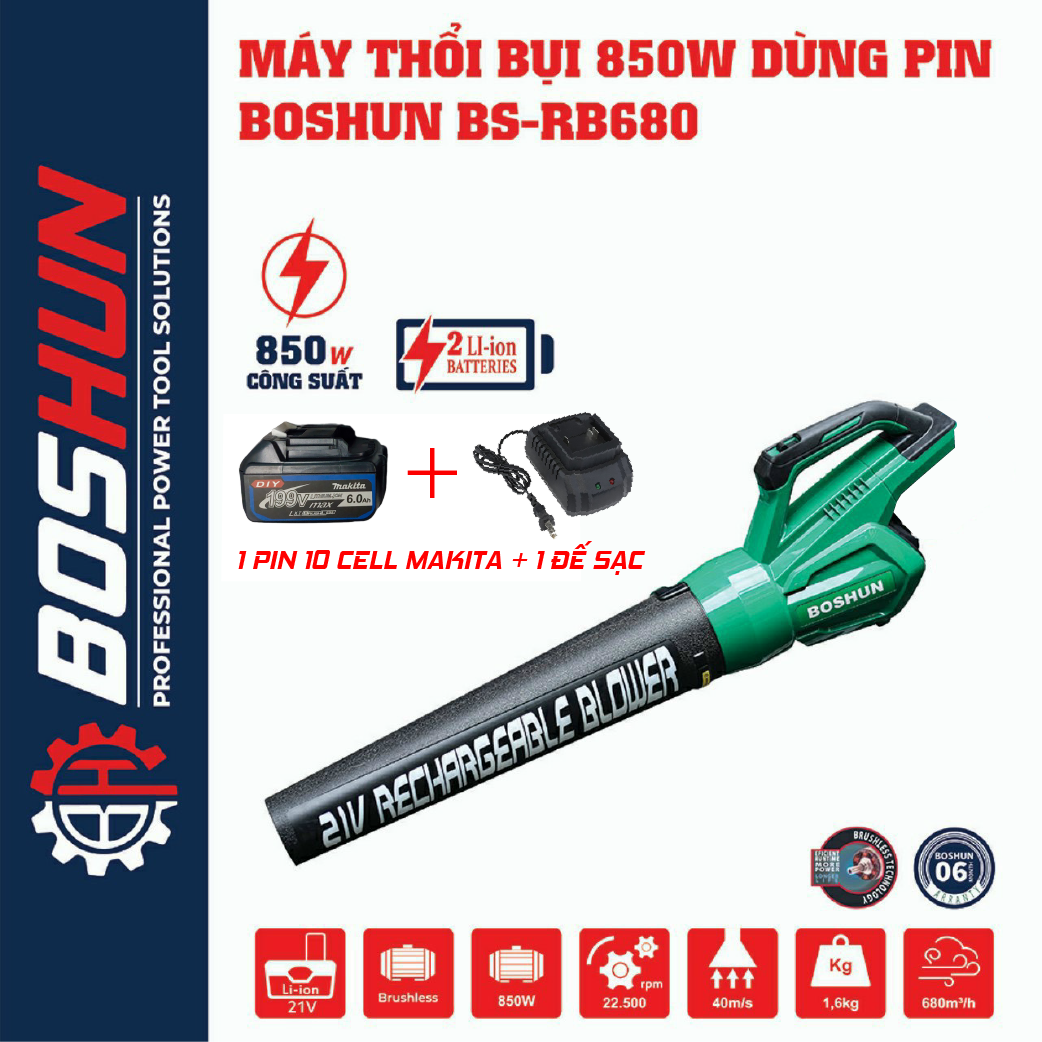 Máy thổi bụi boshun dùng chân pin thông dụng makita máy thổi hút bụi cầm tay công suất lớn 850w mạnh mẽ