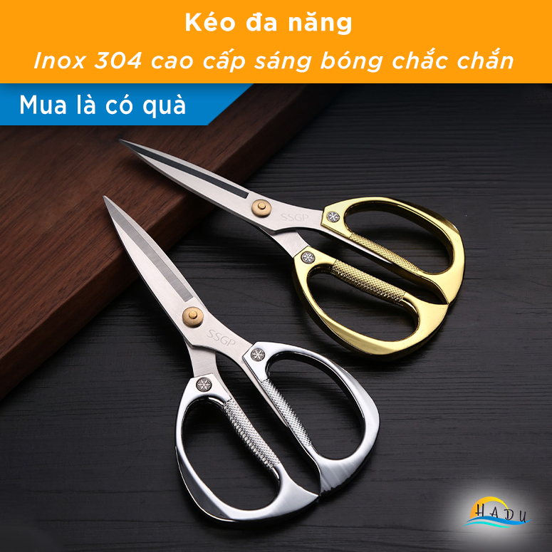 Kéo Cắt Gà Làm Bếp Cao Cấp Inox 304 Kiểu Nhật Bản Đạt Chất Lượng Đức SSGP