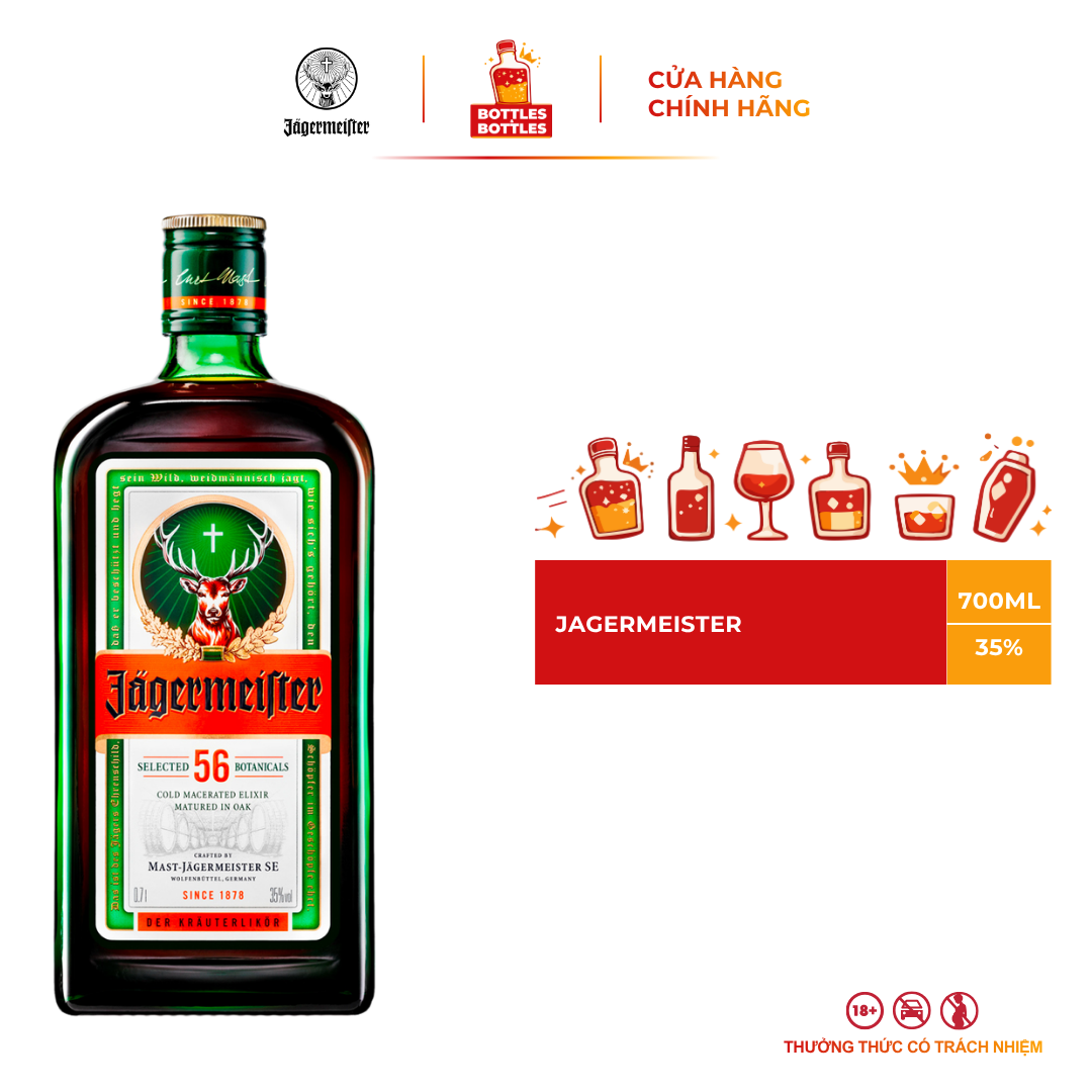 [Genuine] Jagermeister Herbal Liquor - 700ml - 35%