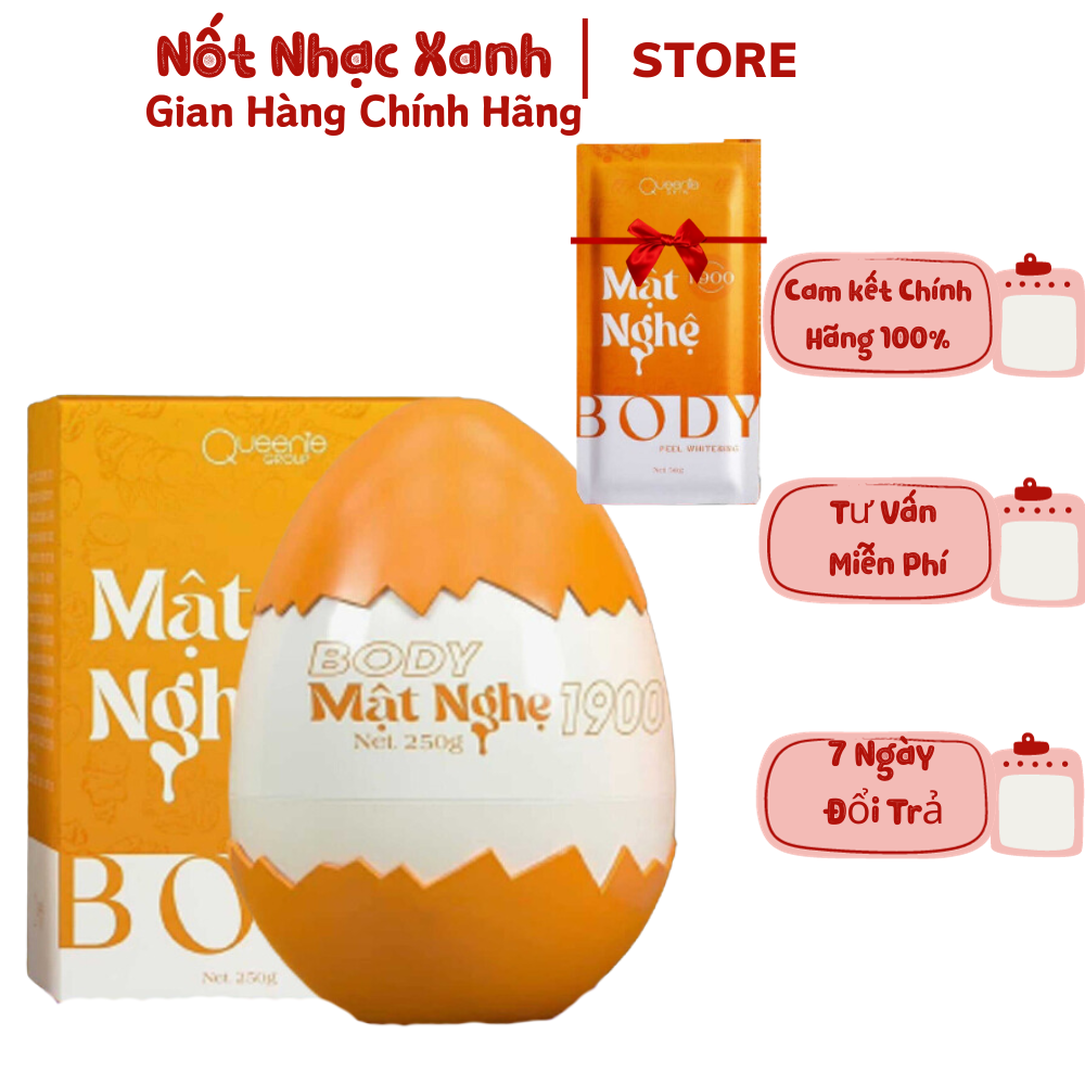 Kem body Mật Nghệ QUEENIE dưỡng trắng da toàn thân, kem dưỡng ẩm body nâng tone 250gr