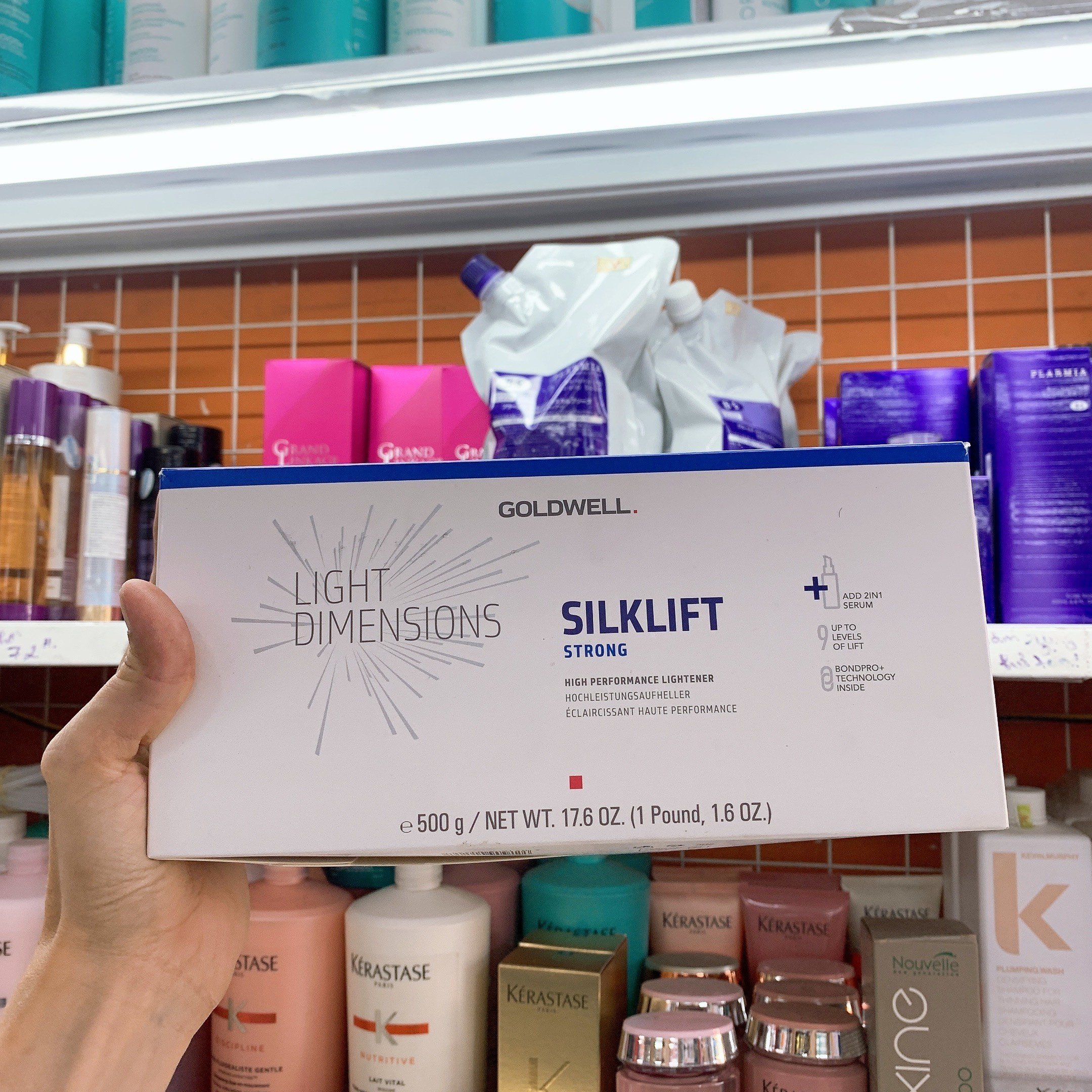 Bột tẩy tóc, nâng nền lên tone 8 , 9 không gây hư hại tóc SILK LIFT GOLDWELL 500g ( hàng chính hãng )