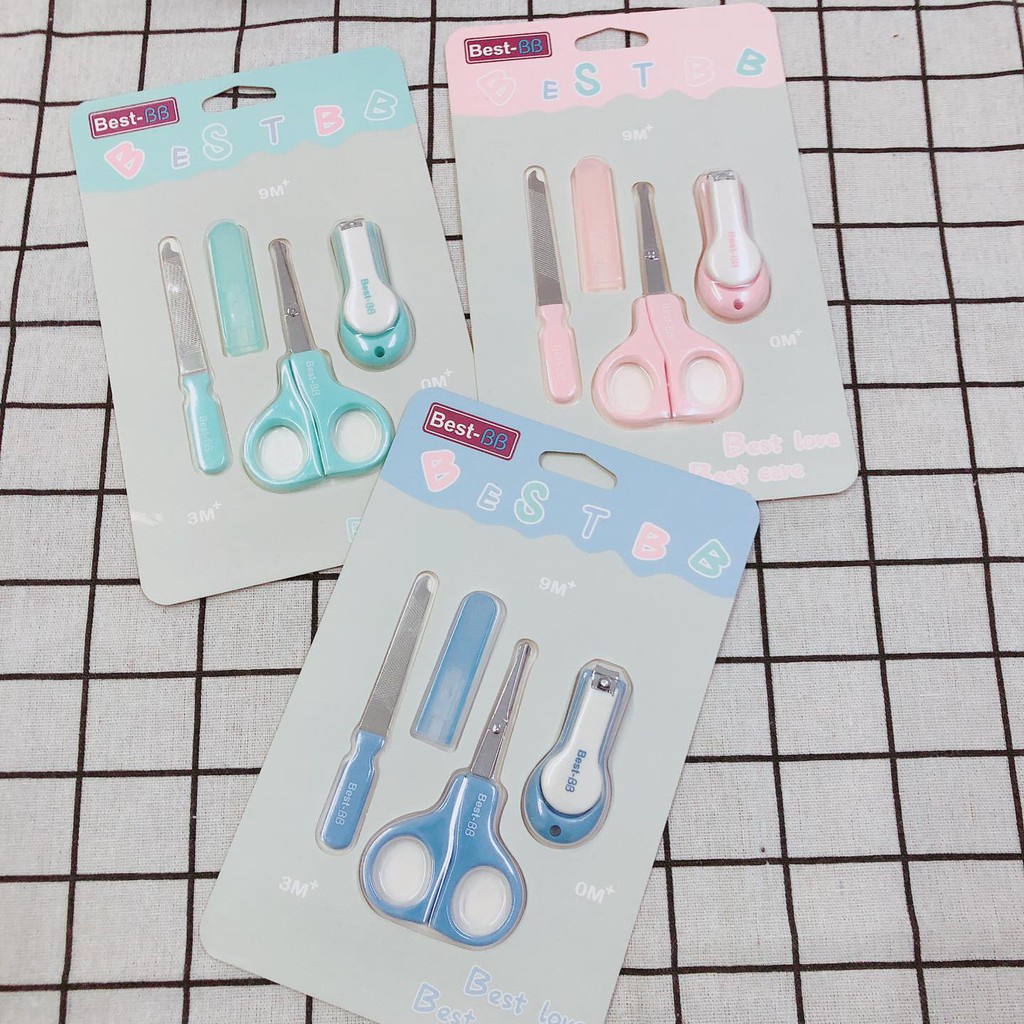 Bộ Cắt Móng Tay Cho Bé Sơ Sinh Best BB - Vỉ 3 Chi Tiết Bấm Móng Tay Cho Bé