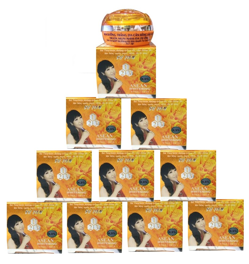 Lố 12 Kem Sứ Tiên dưỡng trắng da 7 ngày ngừa mụn 3g