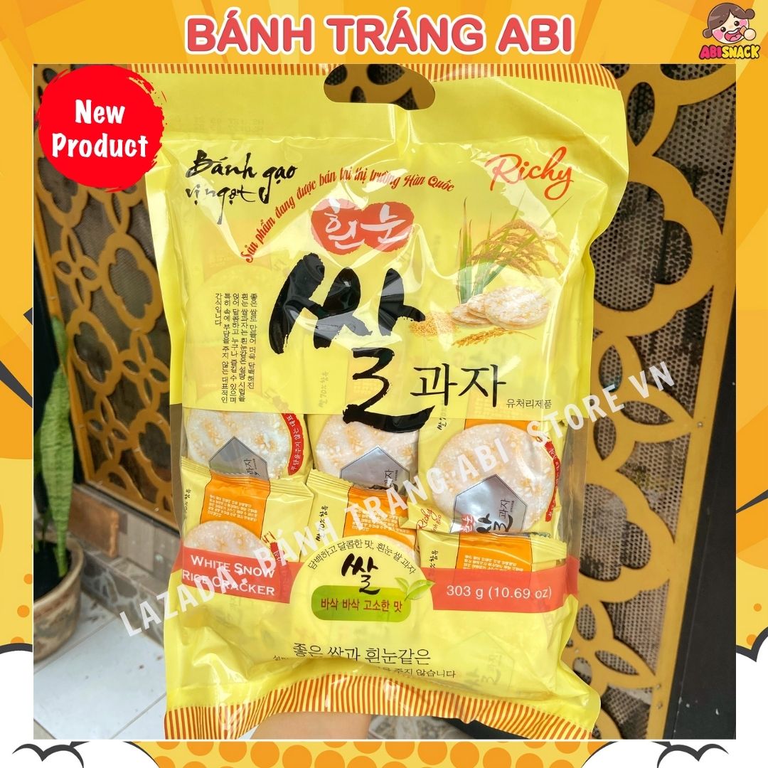 Gói Lớn Bánh gạo vị ngọt công nghệ Hàn Quốc Richy 303g