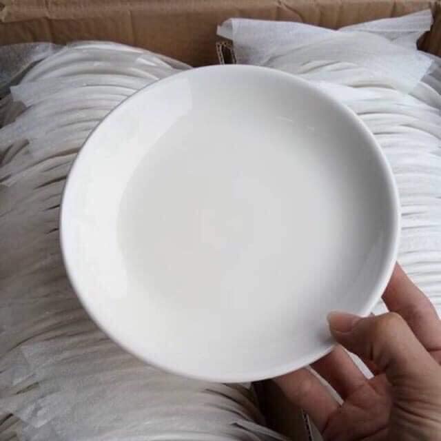 Bộ 4 đĩa thủy tinh 22cm indonesia hkm