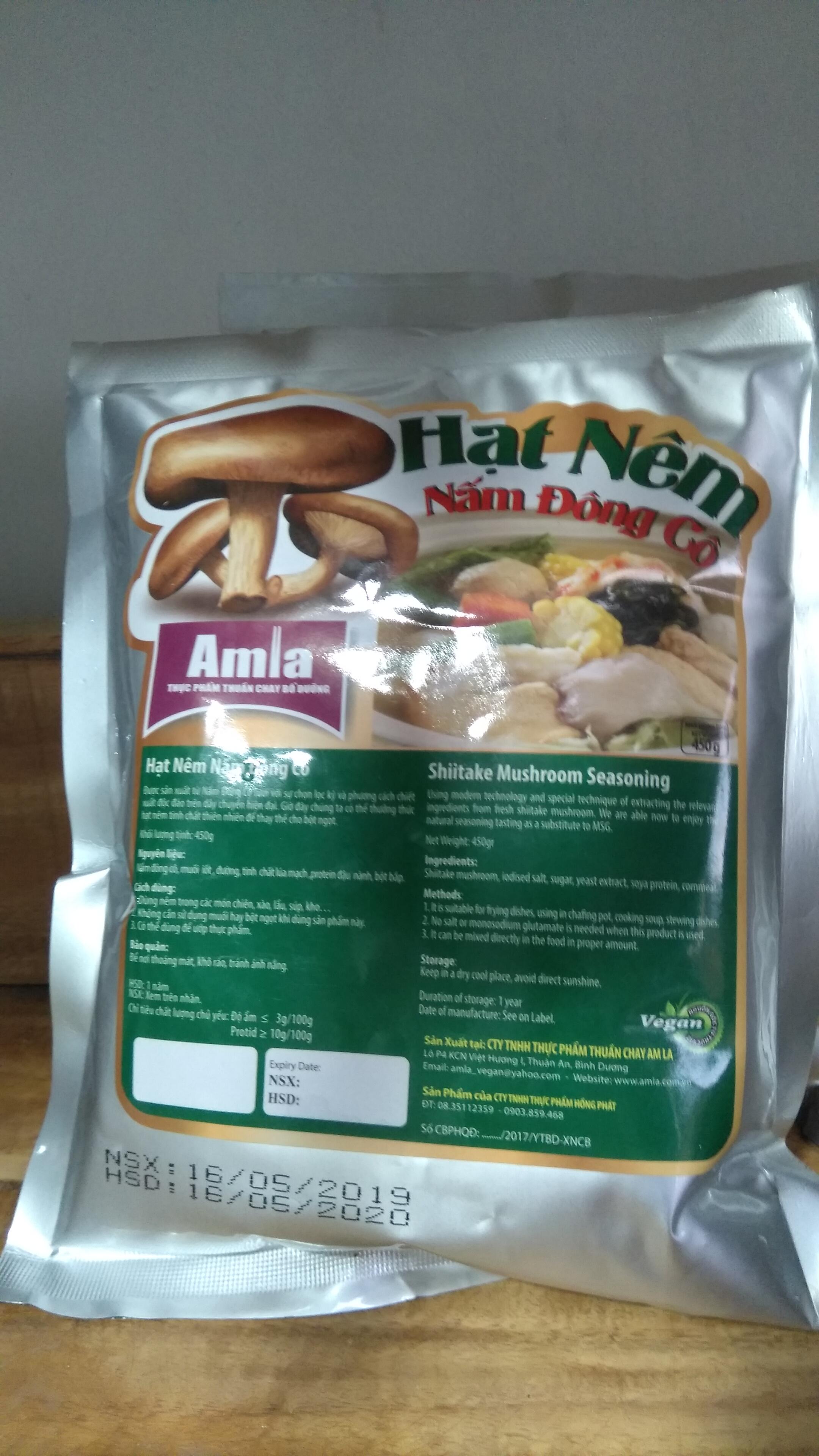 [HCM]hạt nêm nấm đông cô thuần chay 455g