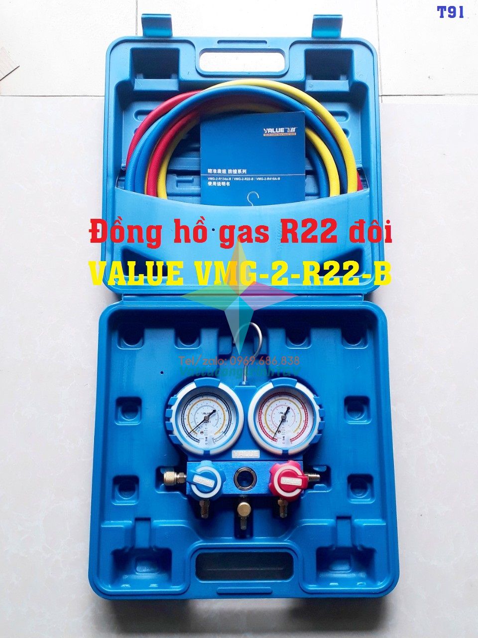 Bộ đồng hồ nạp gas điều hòa r22/r134a đôi value vmg-2-r22-b chính hãng