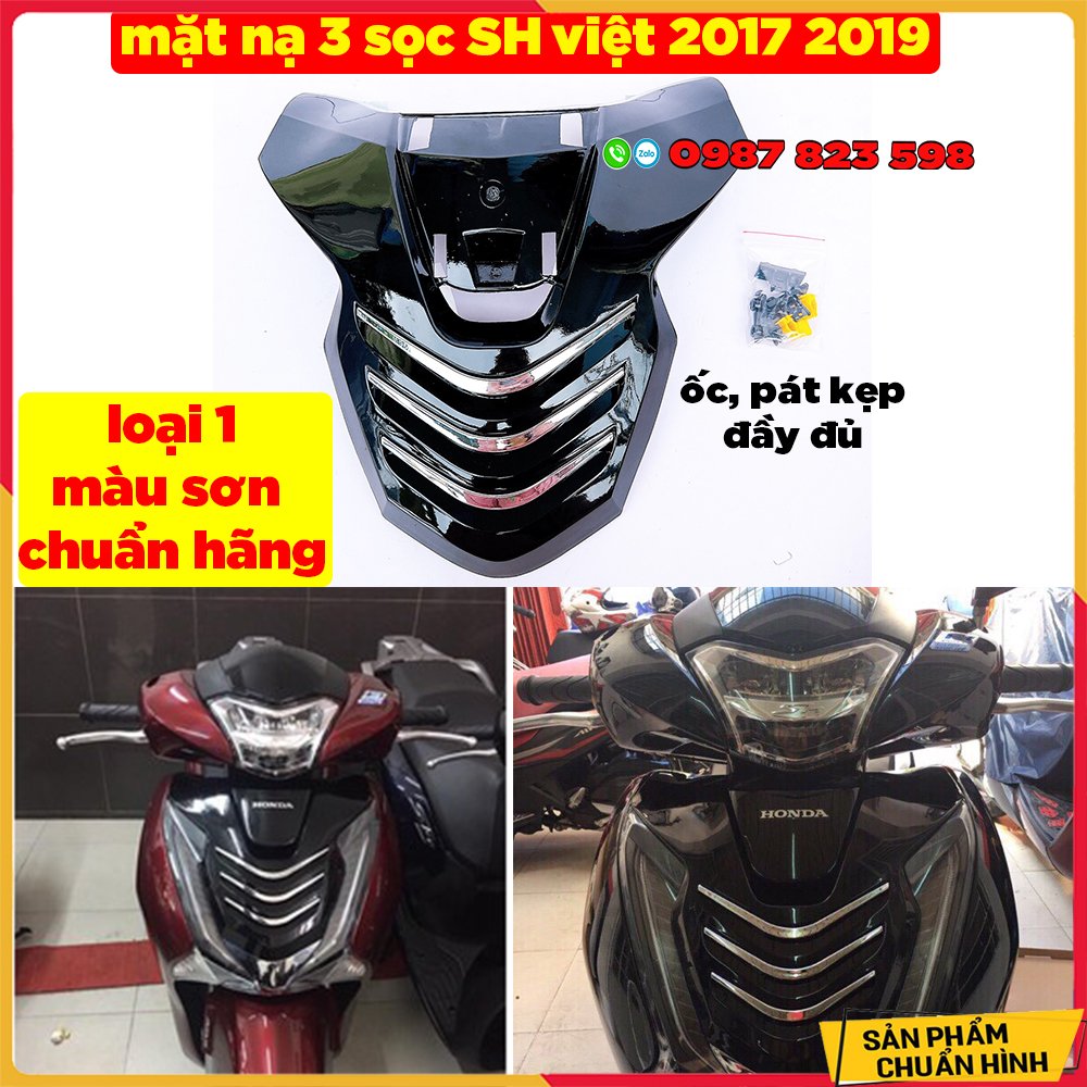 Mặt nạ sh 2017, sh 2018, sh 2019 kiểu 3 sọc motorart